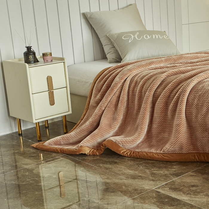 91家纺网 家纺一手货源 找家纺 凯轩毛毛毯毯子 2024新款精品韩素云毛毯毯子 卡其