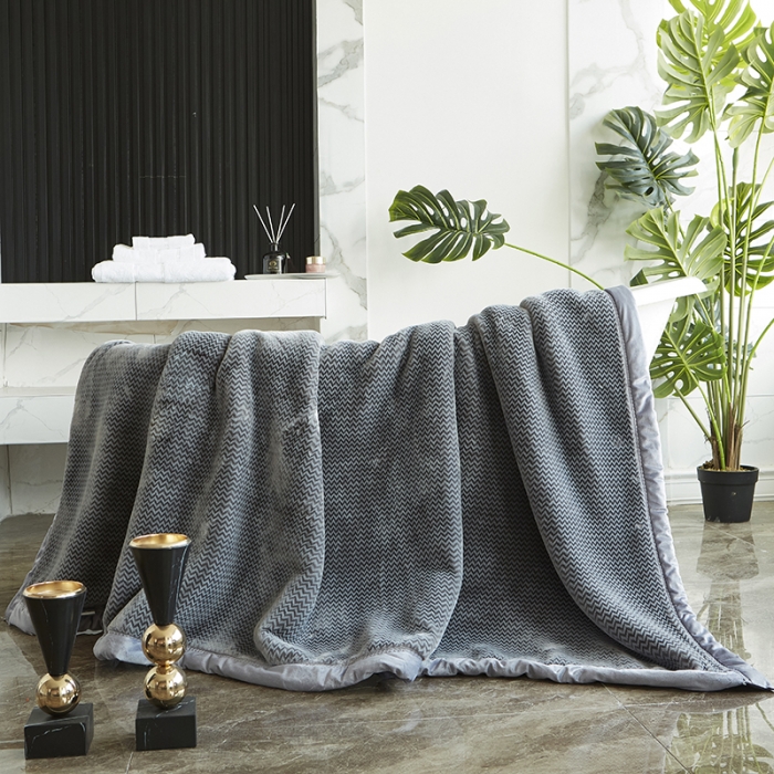 91家纺网 家纺一手货源 找家纺 凯轩毛毛毯毯子 2024新款精品韩素云毛毯毯子 深灰