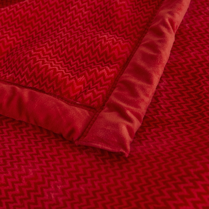 91家纺网 家纺一手货源 找家纺 凯轩毛毛毯毯子 2024新款精品韩素云毛毯毯子 喜庆红