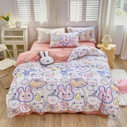 91家纺网 家纺一手货源 找家纺 （总）怡家居 2021新款AB版棉加绒四件套卡通系列