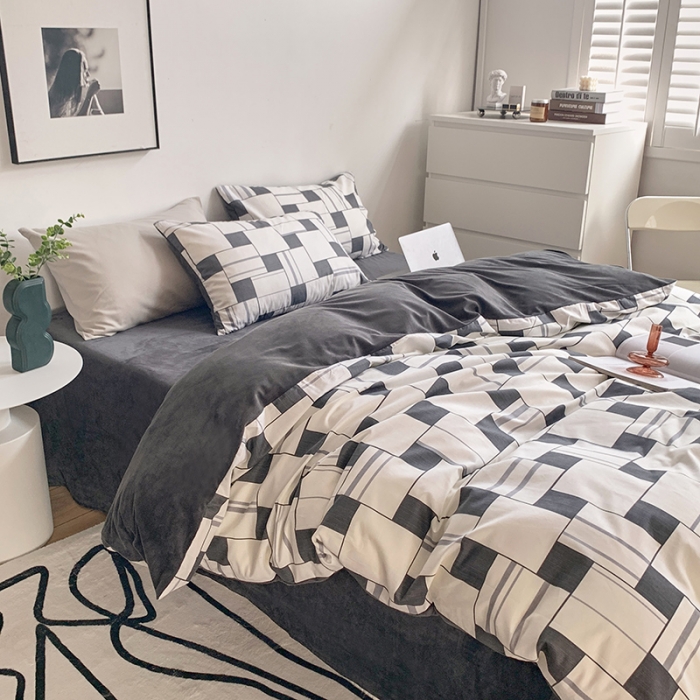 91家纺网 家纺一手货源 找家纺 怡家居 2021新款AB版棉加绒四件套卡通系列 乔伊