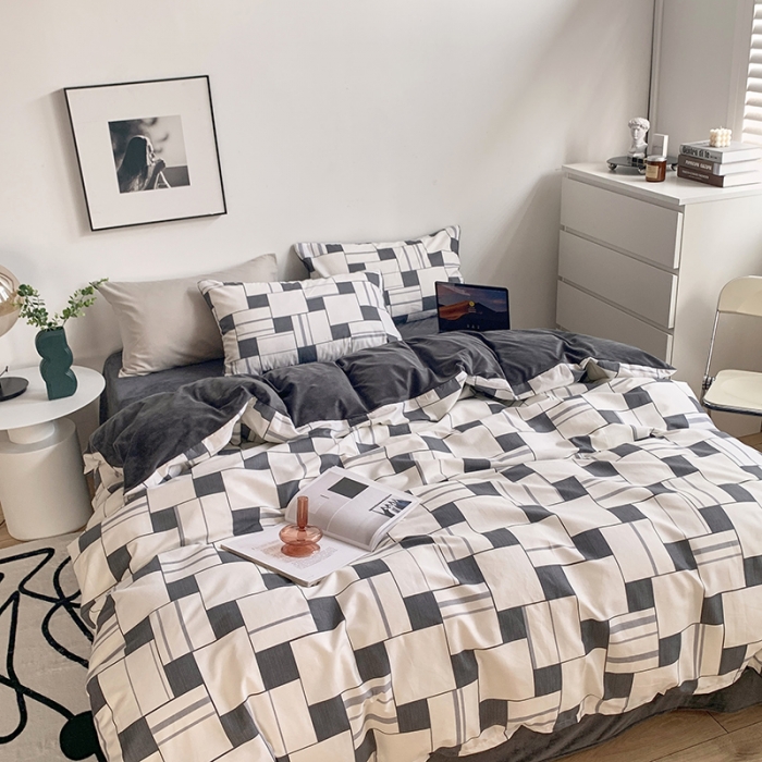 91家纺网 家纺一手货源 找家纺 怡家居 2021新款AB版棉加绒四件套卡通系列 乔伊