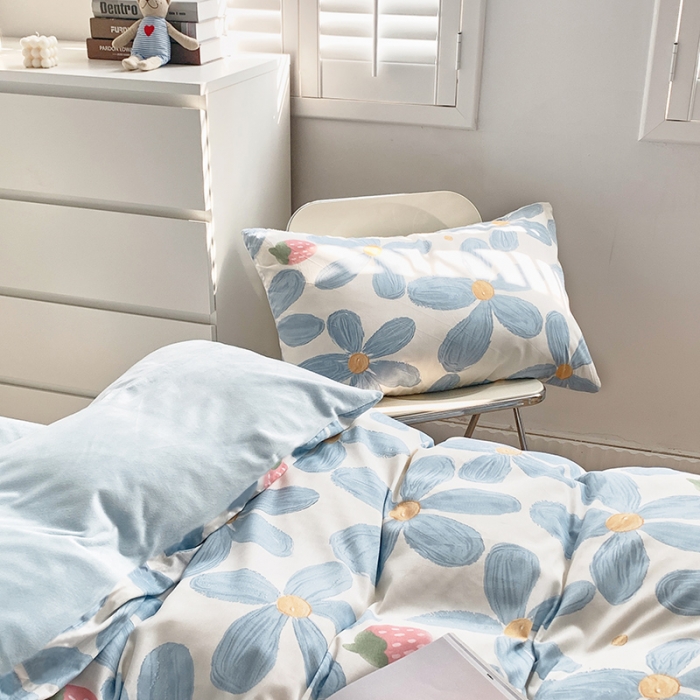 91家纺网 家纺一手货源 找家纺 怡家居 2021新款AB版棉加绒四件套卡通系列 小美好