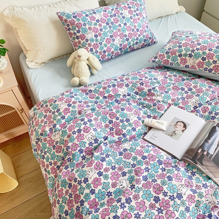 91家纺网 家纺一手货源 找家纺 怡家居 2021新款AB版棉加绒四件套卡通系列 小萌宠