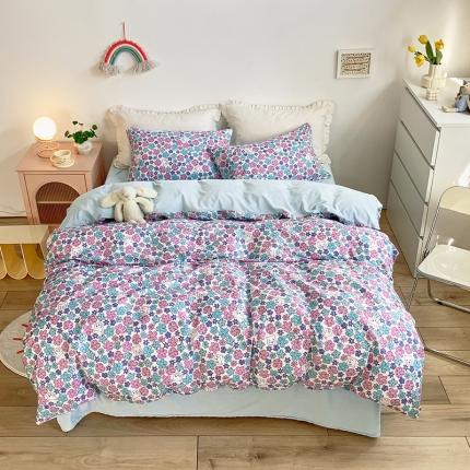 怡家居 2021新款AB版棉加绒四件套卡通系列 小萌宠