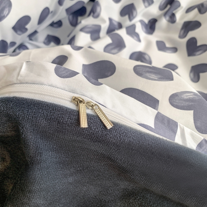 91家纺网 家纺一手货源 找家纺 怡家居 2021新款AB版棉加绒四件套卡通系列 心语心愿