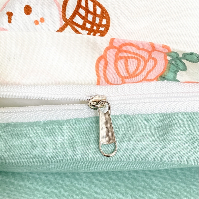 91家纺网 家纺一手货源 找家纺 曼之夏 2022新款全棉清新印花四件套 拾花记