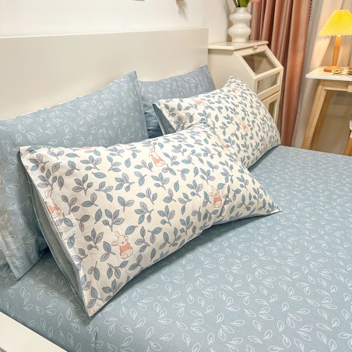 91家纺网 家纺一手货源 找家纺 芊寻家居 2024年新款全棉印花13372四件套 菲菲兔