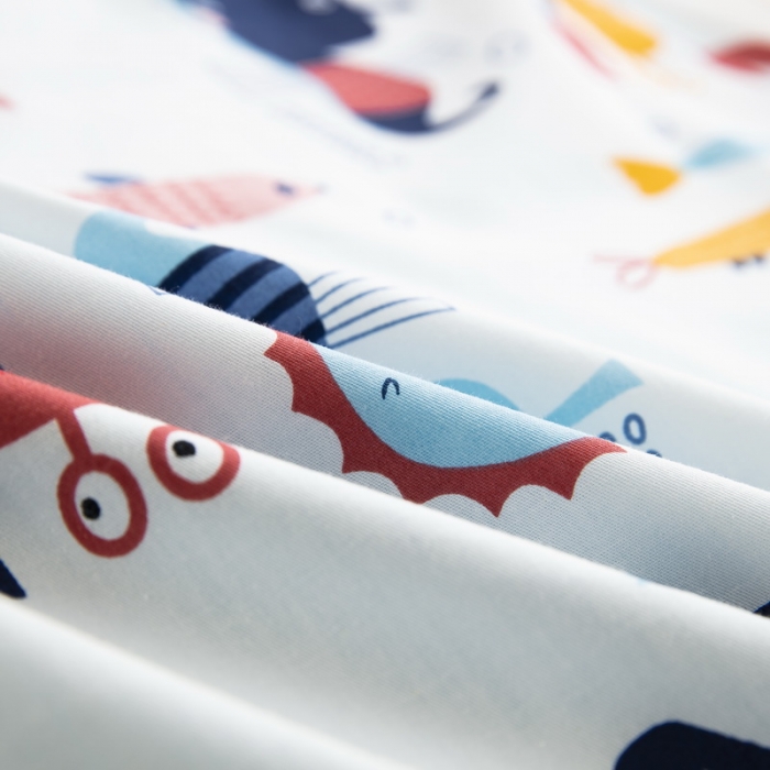 91家纺网 家纺一手货源 找家纺 乐秀 2024新款幼儿园双面四季款儿童床垫套+床垫芯海底世界