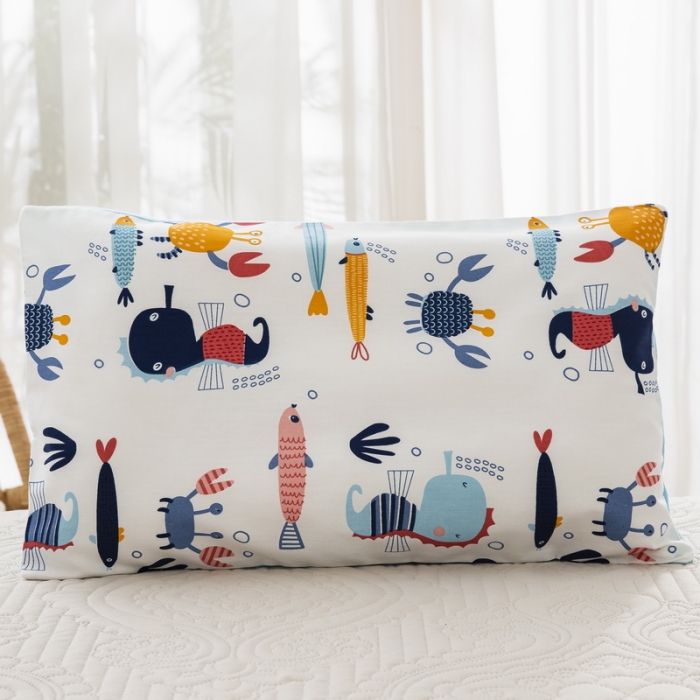 91家纺网 家纺一手货源 找家纺 乐秀 2024新款幼儿园双面四季款儿童床垫套+床垫芯海底世界