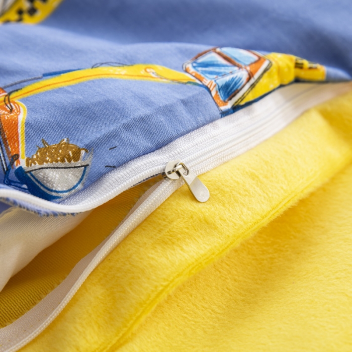 91家纺网 家纺一手货源 找家纺 乐秀 2024新款幼儿园双面四季款儿童床垫套+床垫芯水彩汽车