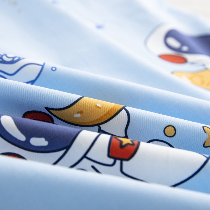 91家纺网 家纺一手货源 找家纺 乐秀 2024新款幼儿园双面四季款儿童床垫套+床垫芯太空漫步