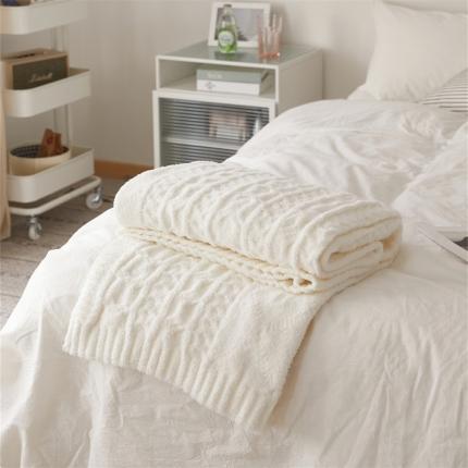 91家纺网 家纺一手货源 找家纺 (总)暖绵绵家纺 新品上架半边绒晚樱针织毯