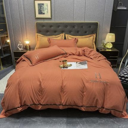 91家纺网 家纺一手货源 找家纺 （总）千希家纺 2022新款直播大H水洗棉绣花磨毛四件套 