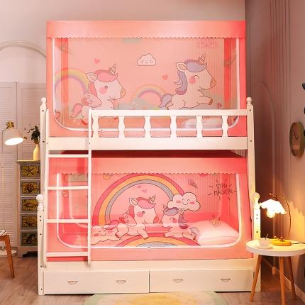 91家纺网 家纺一手货源 找家纺 迪凡保罗蚊帐 5825不带遮光帘不锈钢高度伸缩支架蚊帐彩虹马