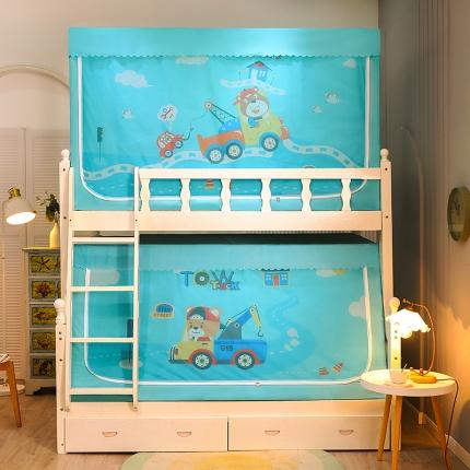 91家纺网 家纺一手货源 找家纺 总迪凡保罗蚊帐新款5825带遮光帘不锈钢高度伸缩支架子母蚊帐