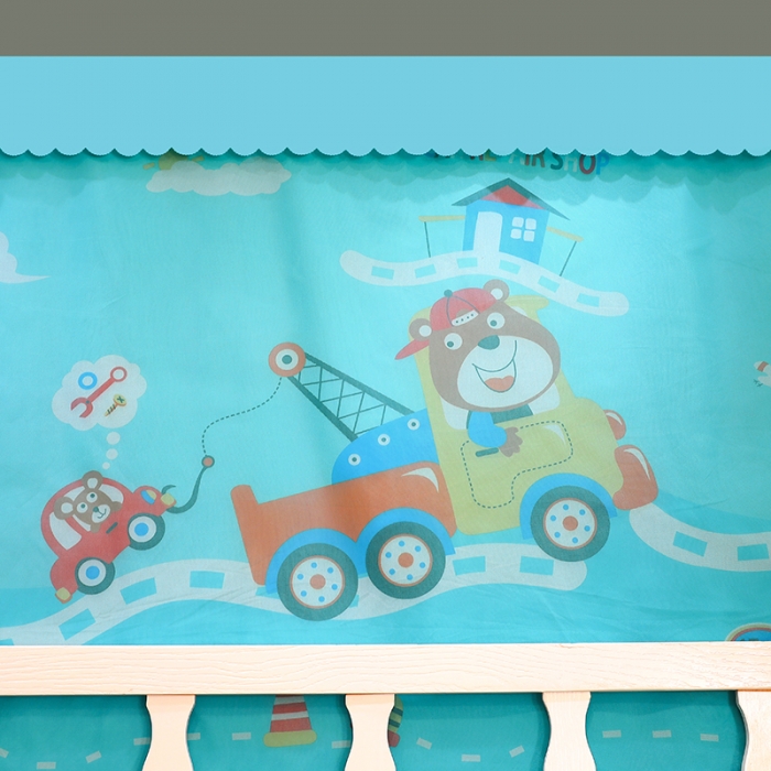 91家纺网 家纺一手货源 找家纺 总迪凡保罗蚊帐新款5825带遮光帘不锈钢高度伸缩支架子母蚊帐