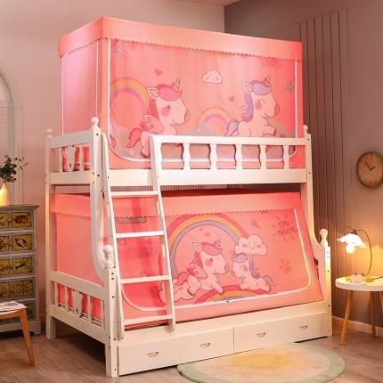 91家纺网 家纺一手货源 找家纺 总迪凡保罗蚊帐 2023新款5825带遮光帘烤漆支架子母蚊帐