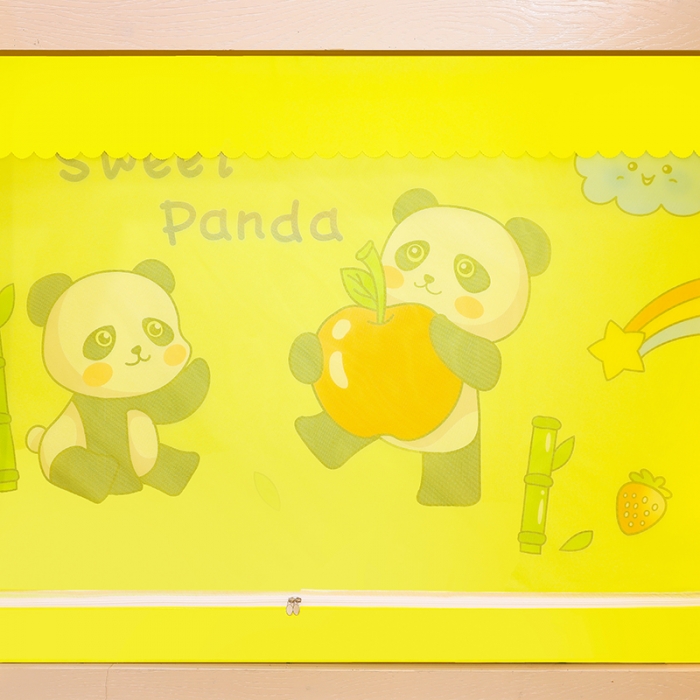 91家纺网 家纺一手货源 找家纺 迪凡保罗蚊帐 5825带遮光帘烤漆支架子母蚊帐 开心熊猫