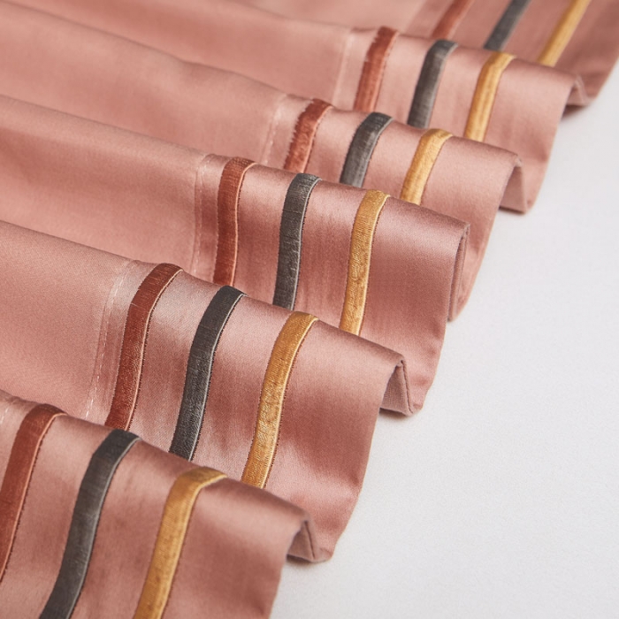 91家纺网 家纺一手货源 找家纺 蓝巢家纺2021新款刺绣100s长绒棉单床单 奢曼-浅豆沙