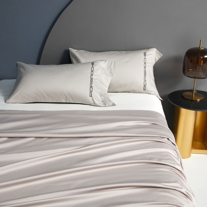 91家纺网 家纺一手货源 找家纺 蓝巢家纺2021新款刺绣100s长绒棉单床单 奢曼-山灰