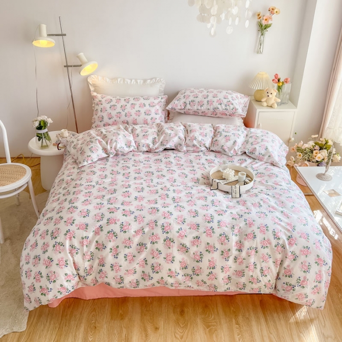 91家纺网 家纺一手货源 找家纺 艾沁家纺13372纯棉碎花四件套初见