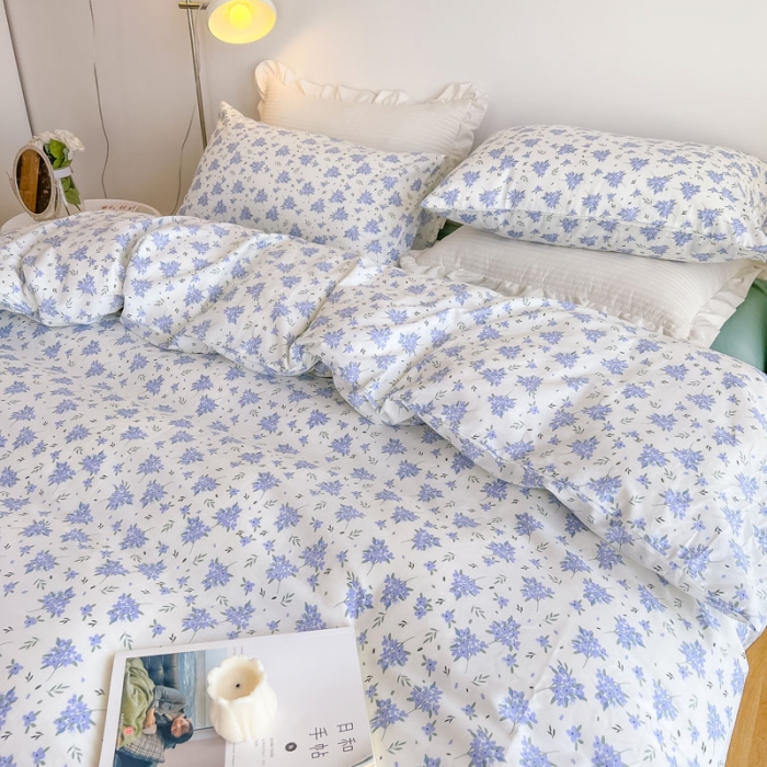 91家纺网 家纺一手货源 找家纺 艾沁家纺13372纯棉碎花四件套花期