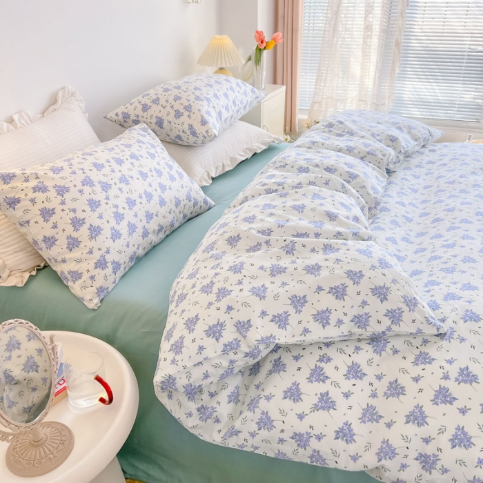 91家纺网 家纺一手货源 找家纺 艾沁家纺13372纯棉碎花四件套花期