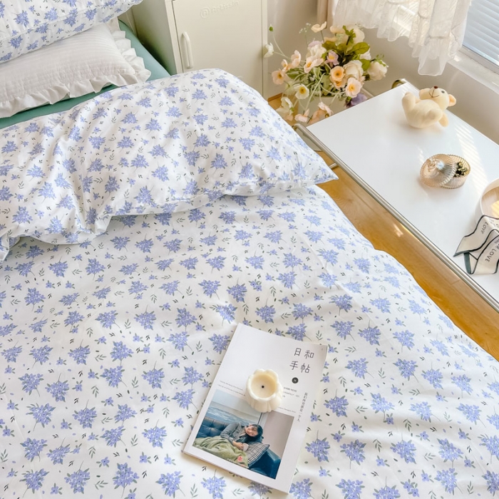 91家纺网 家纺一手货源 找家纺 艾沁家纺13372纯棉碎花四件套花期