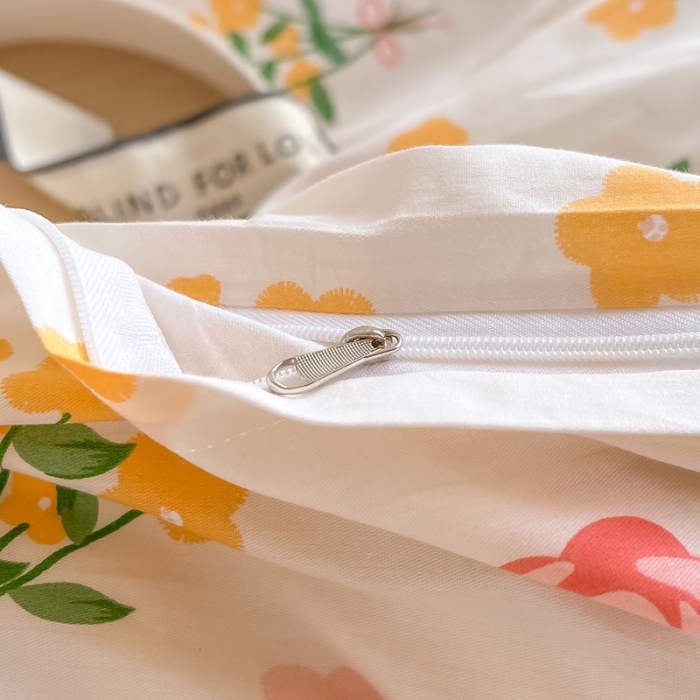 91家纺网 家纺一手货源 找家纺 艾沁家纺13372纯棉碎花四件套花枝