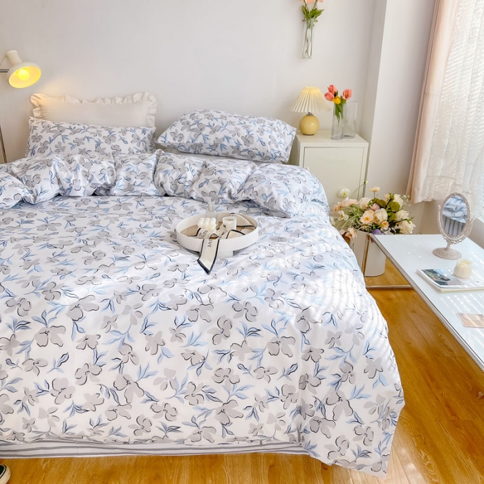 91家纺网 家纺一手货源 找家纺 艾沁家纺13372纯棉碎花四件套 夏花