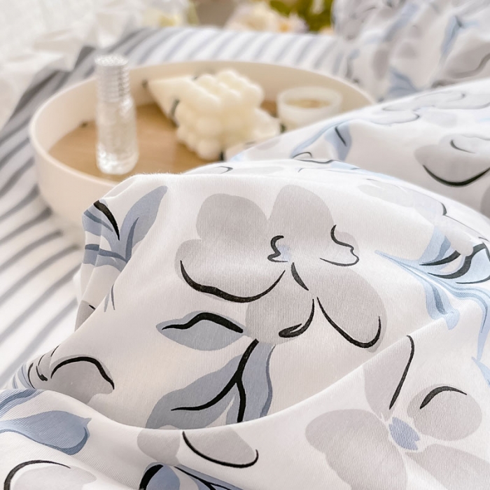 91家纺网 家纺一手货源 找家纺 艾沁家纺13372纯棉碎花四件套 夏花