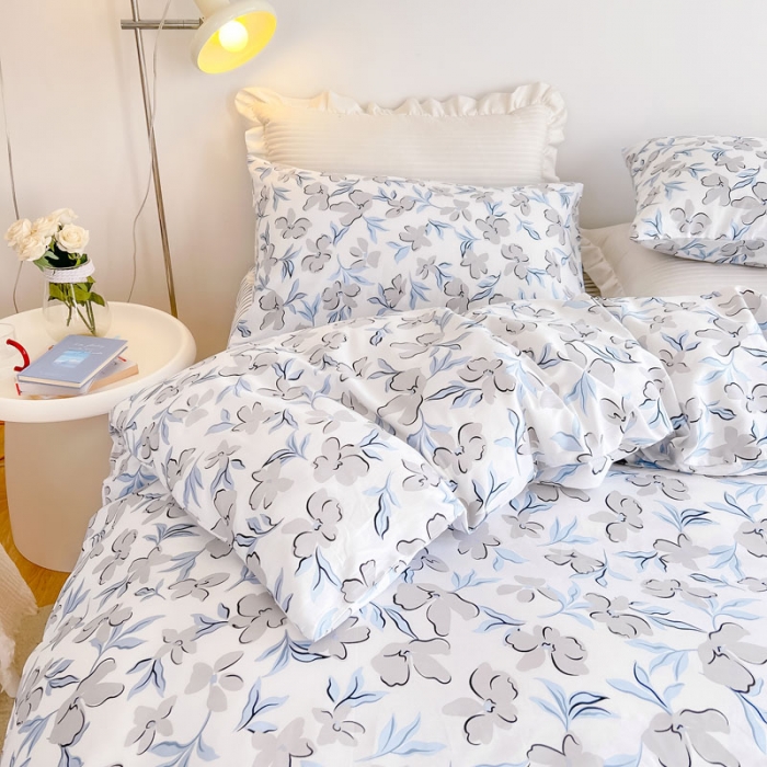 91家纺网 家纺一手货源 找家纺 艾沁家纺13372纯棉碎花四件套 夏花