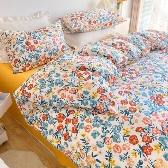 91家纺网 家纺一手货源 找家纺 艾沁家纺13372纯棉碎花四件套 盼春