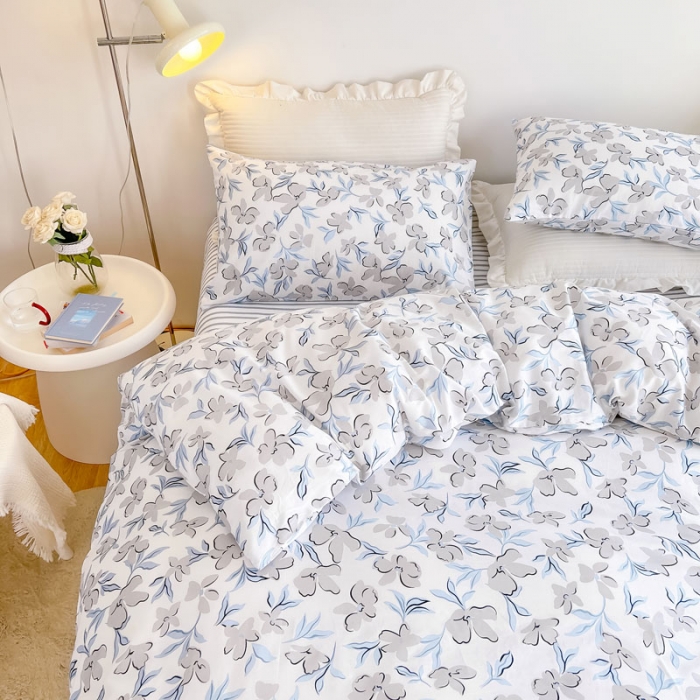 91家纺网 家纺一手货源 找家纺 艾沁家纺13372纯棉碎花四件套 夏花