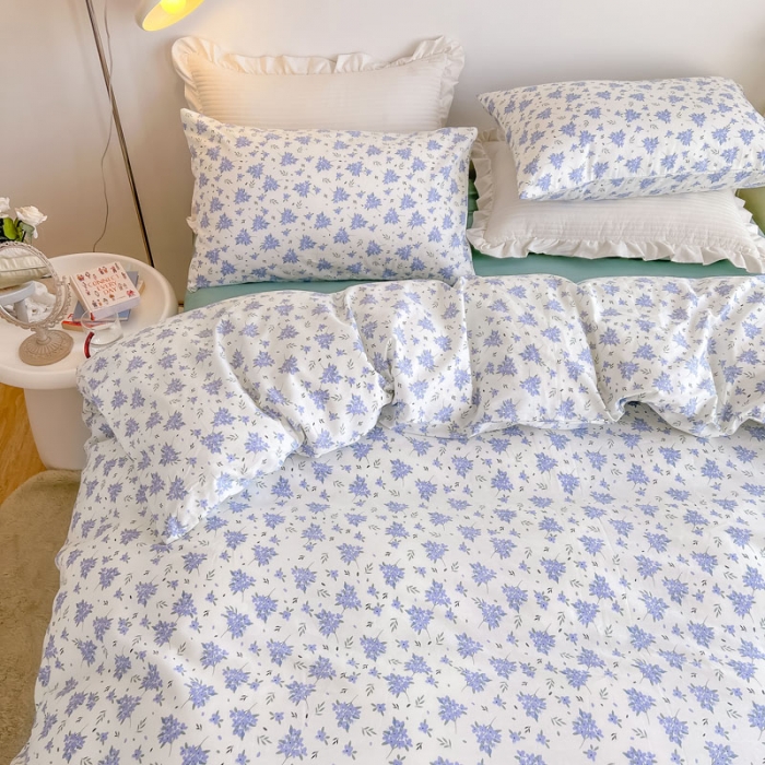 91家纺网 家纺一手货源 找家纺 艾沁家纺13372纯棉碎花四件套花期