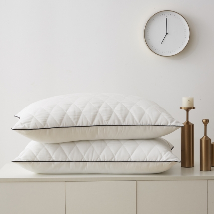 91家纺网 家纺一手货源 找家纺 新款枕芯 五彩缤纷款绗绣羽丝绒特惠跑量款枕头