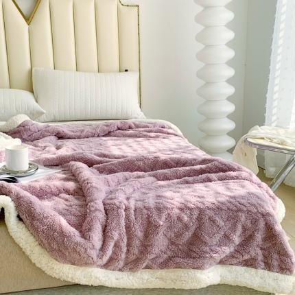 91家纺网 家纺一手货源 找家纺 （总）网客家纺2024新款塔芙绒提花羊羔绒盖毯