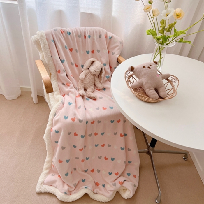 91家纺网 家纺一手货源 找家纺 萝莉家纺2021保暖加厚牛奶绒毛毯羊羔绒毯子被套毯小爱心