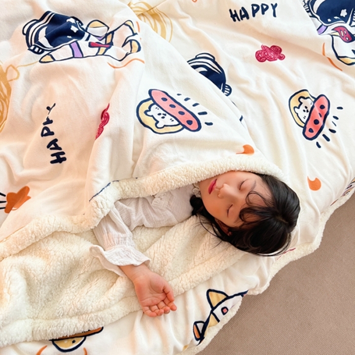 91家纺网 家纺一手货源 找家纺 萝莉家纺2021保暖加厚牛奶绒毛毯羊羔绒毯子被套毯宇航员