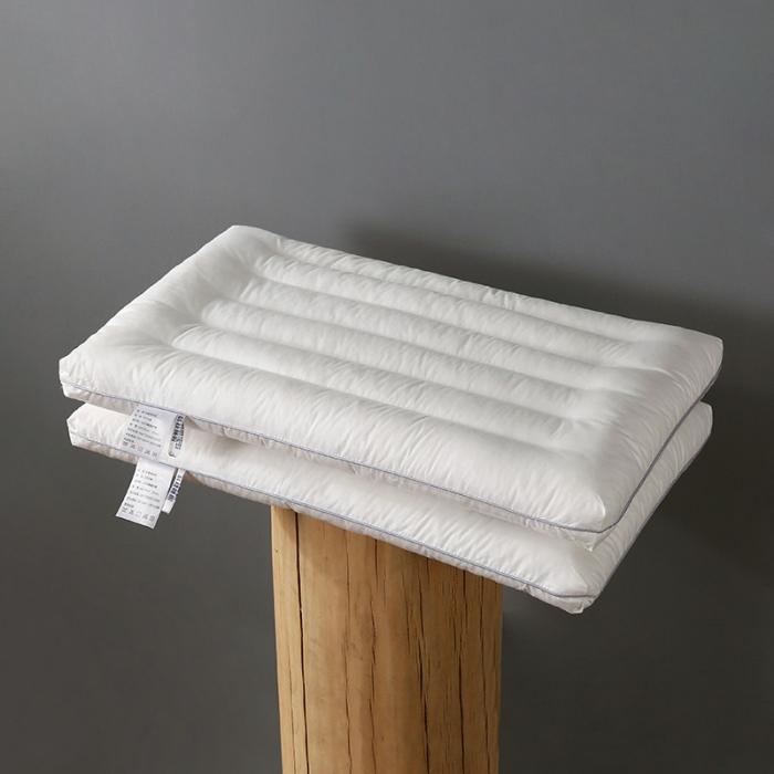 91家纺网 家纺一手货源 找家纺 高端系列 全棉防羽布低枕羽丝绒枕头仪征棉简约定型护颈单人枕芯