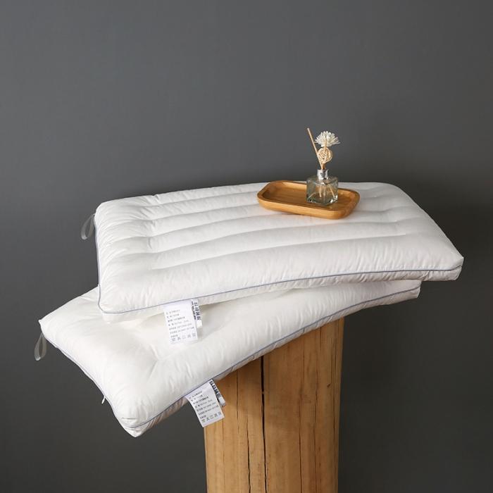 91家纺网 家纺一手货源 找家纺 高端系列 全棉防羽布低枕羽丝绒枕头仪征棉简约定型护颈单人枕芯