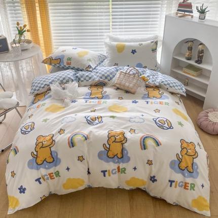 珺柔家纺2022新款13372全棉四件套 快乐虎