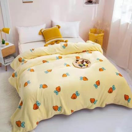 91家纺网 家纺一手货源 找家纺 （总）来菲 2025新款印花法兰绒法莱绒毛毯加厚多功能盖毯珊瑚绒毯子