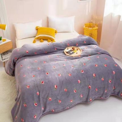 91家纺网 家纺一手货源 找家纺 （总）来菲 2025新款印花法兰绒法莱绒毛毯加厚多功能盖毯珊瑚绒毯子