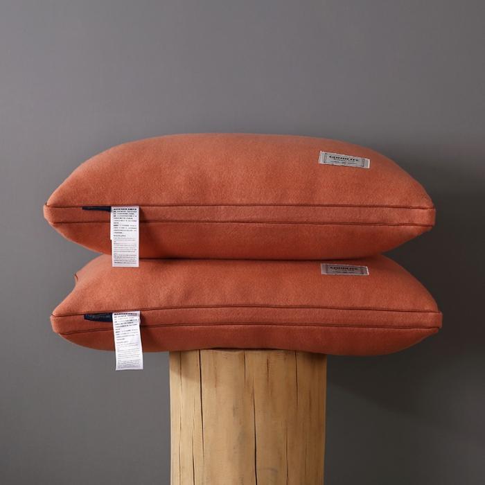 91家纺网 家纺一手货源 找家纺 爆款 加厚毛呢羽丝绒枕头助眠立体加高成人护颈单人透气枕芯