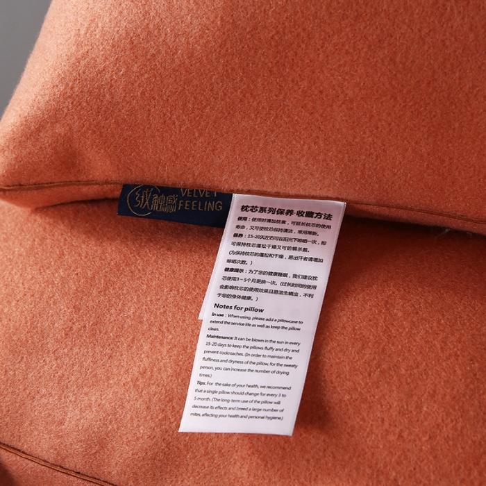 91家纺网 家纺一手货源 找家纺 爆款 加厚毛呢羽丝绒枕头助眠立体加高成人护颈单人透气枕芯