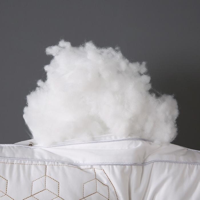 91家纺网 家纺一手货源 找家纺 全棉加高刺绣绗缝立体护颈枕芯分区羽丝绒助眠枕头定型家用保健枕