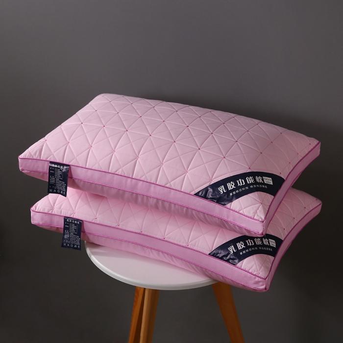 91家纺网 家纺一手货源 找家纺 全棉绗缝乳胶枕立体护颈枕芯羽丝绒助眠枕头定型家用保健功能枕