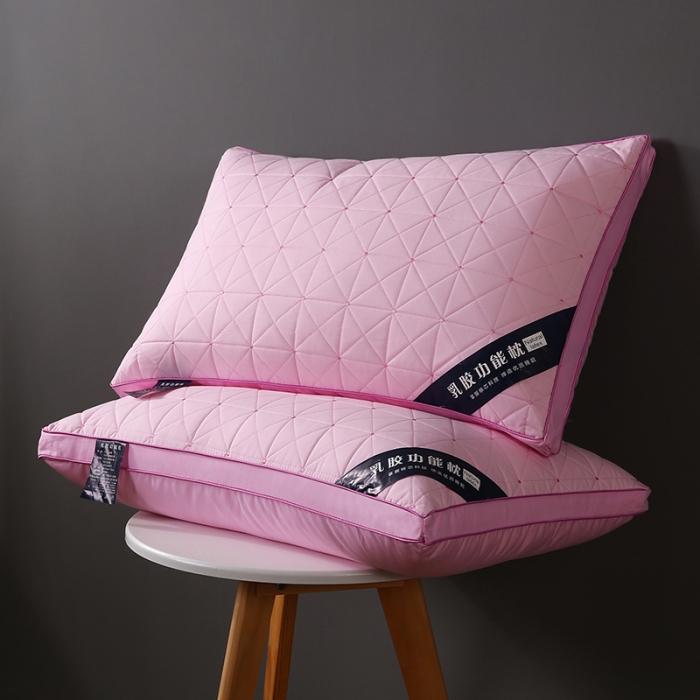 91家纺网 家纺一手货源 找家纺 全棉绗缝乳胶枕立体护颈枕芯羽丝绒助眠枕头定型家用保健功能枕